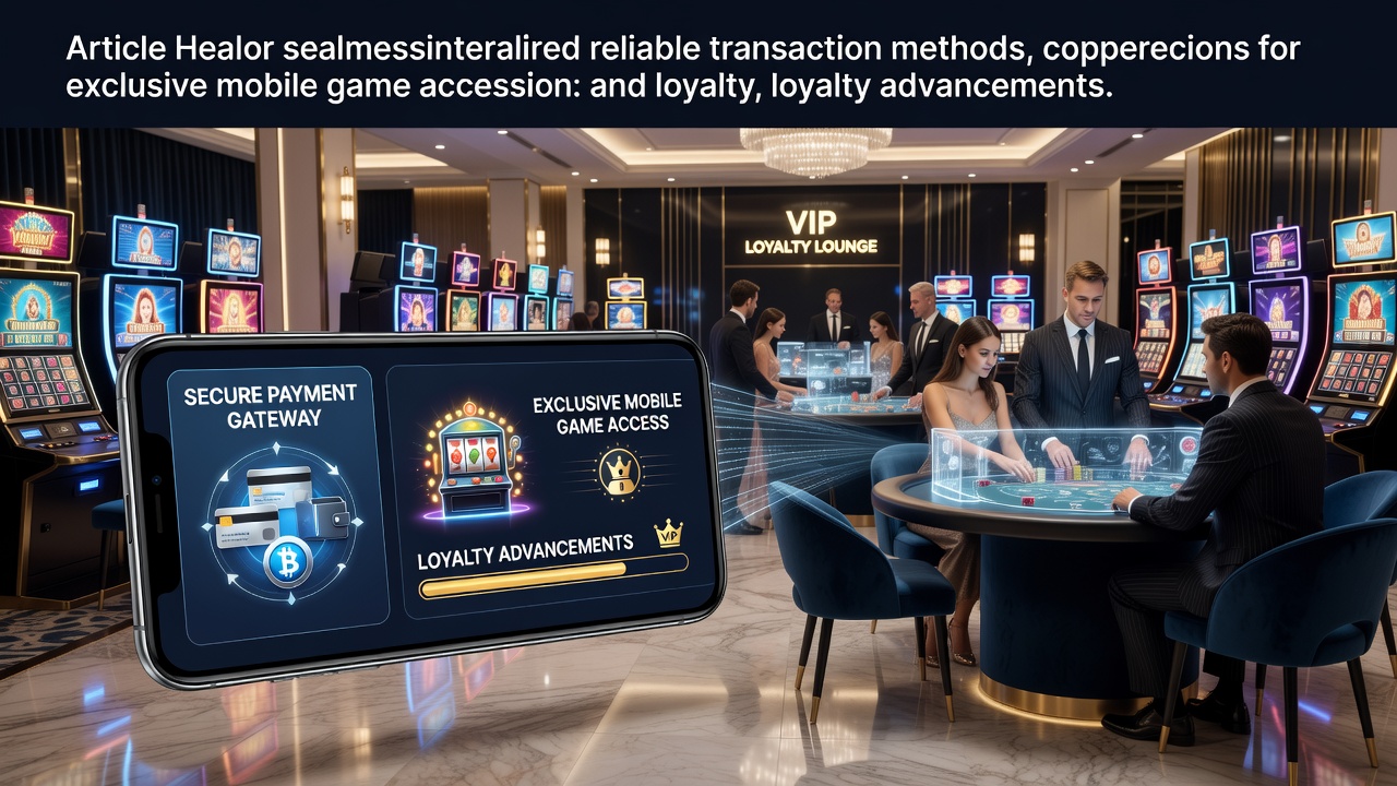Secure mobile payment interface connecting to exclusive casino game access