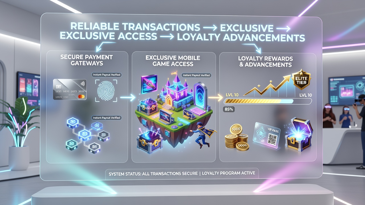 Loyalty dashboard displaying tier advancements from mobile casino transactions
