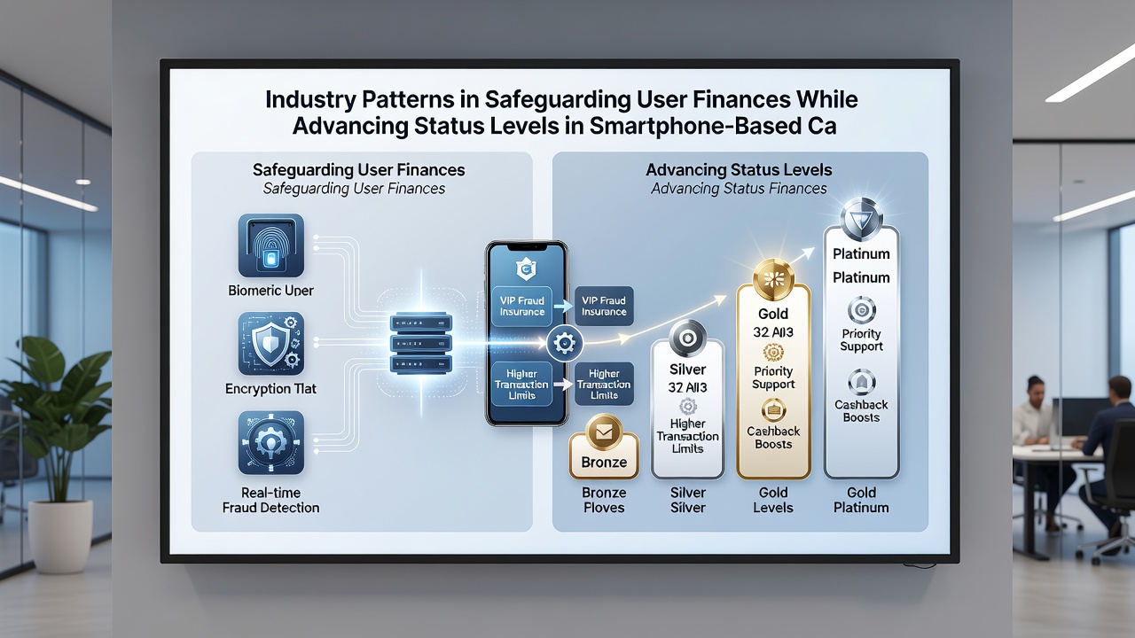 Illustration of encrypted mobile payment pathways connecting to escalating VIP tiers in casino apps