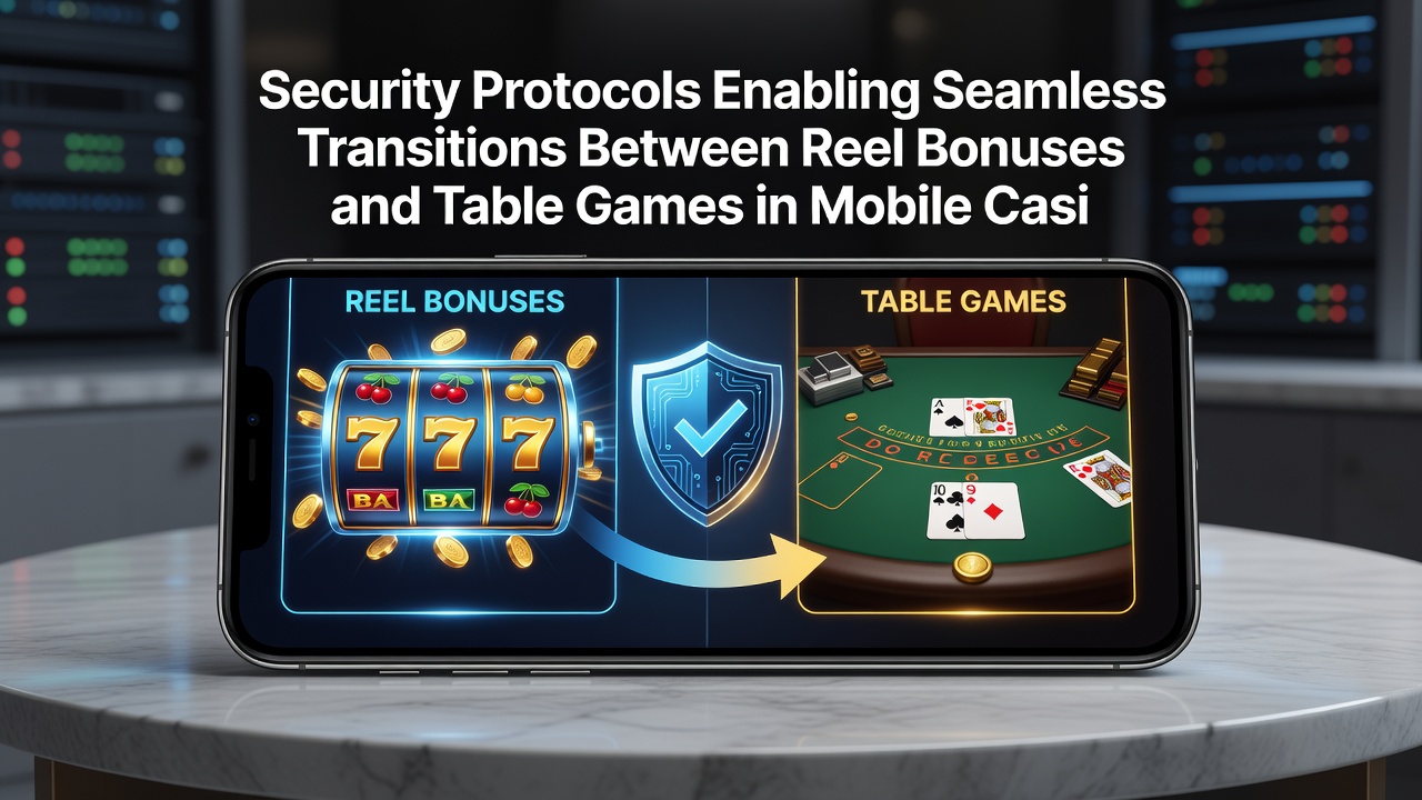 Secure mobile transaction flow between reel bonuses and live table games